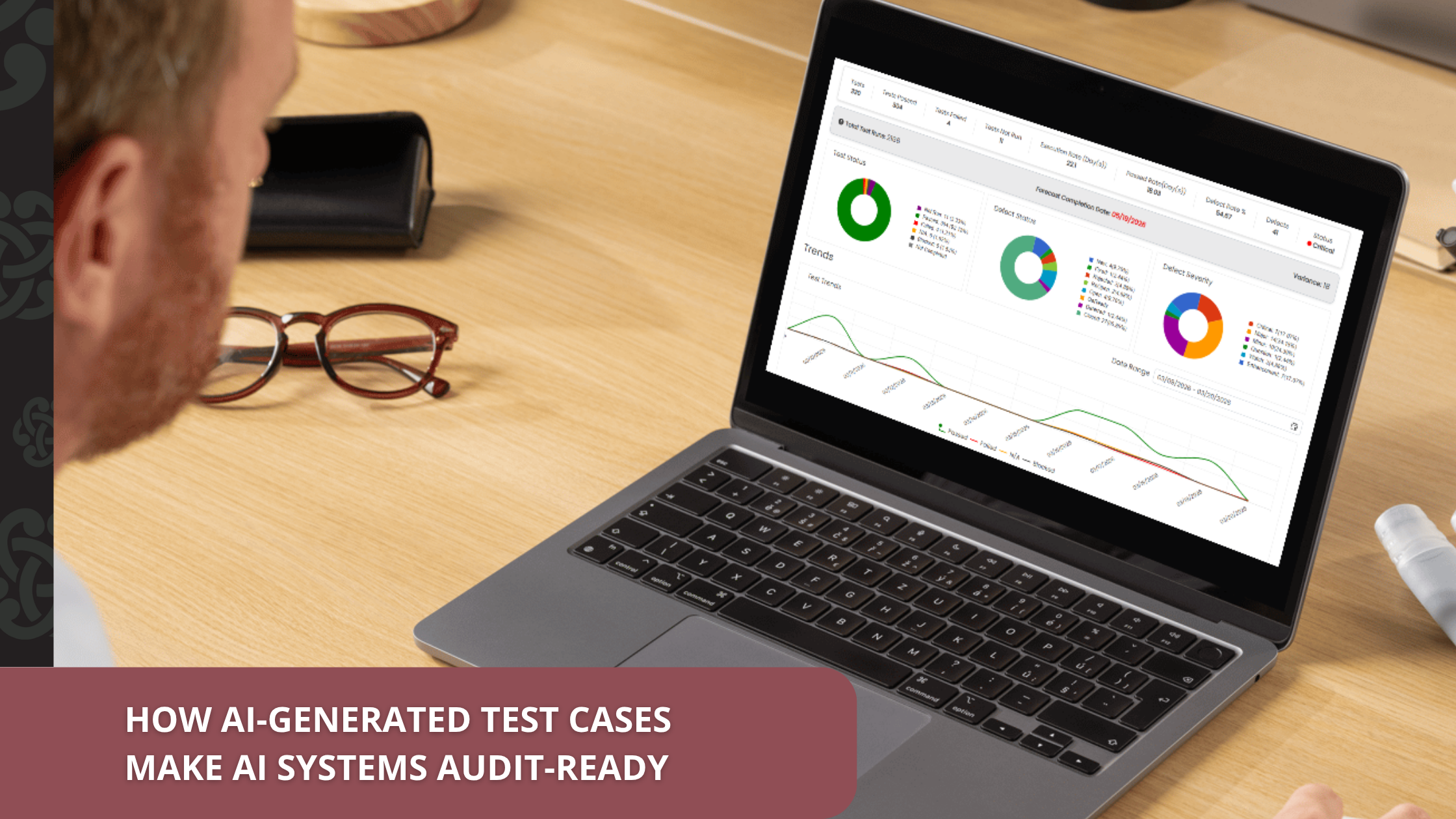 Dashboard displaying essential QA metrics and KPIs used by software quality leaders to drive insight