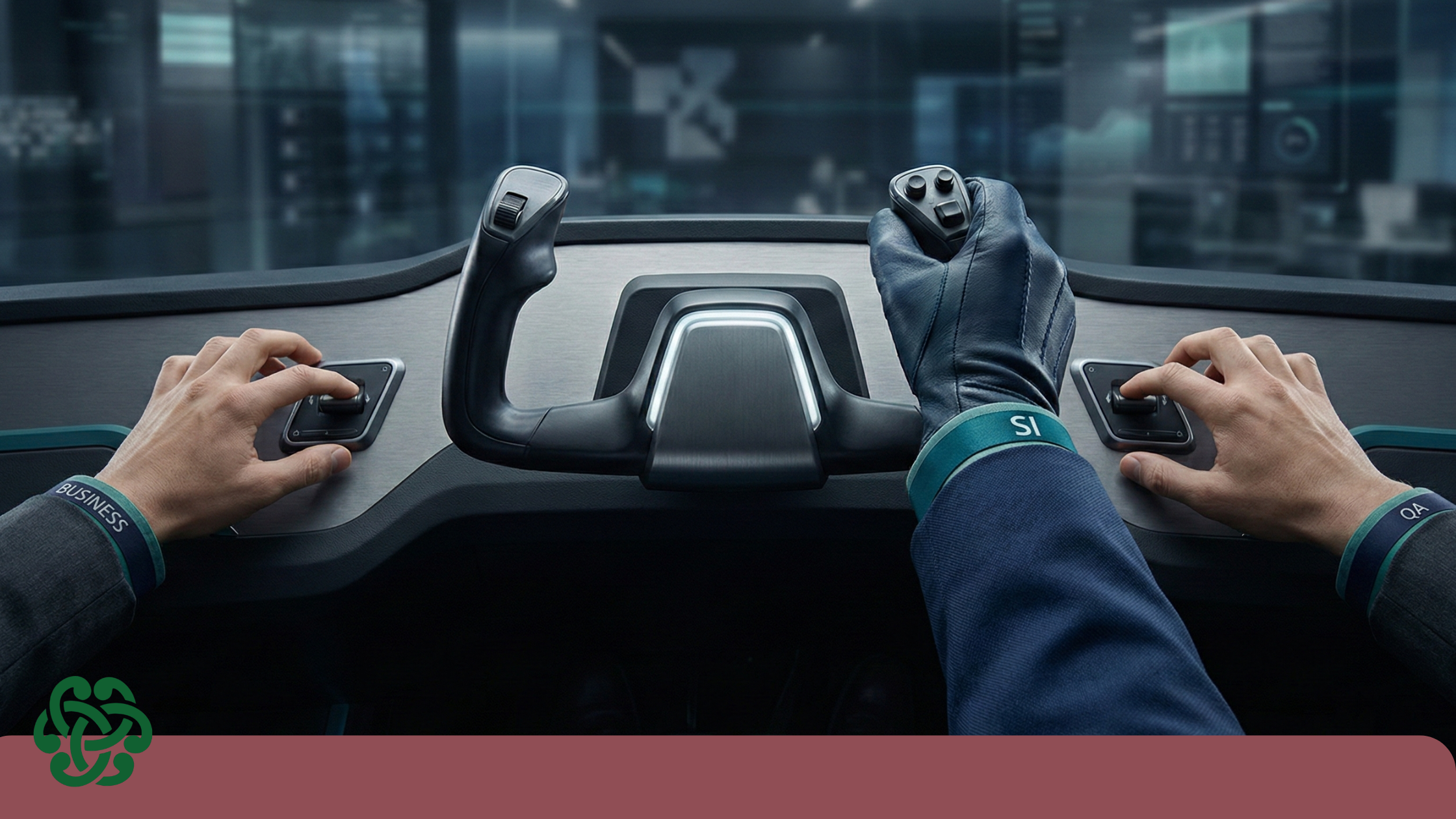 system integrators holding a steering wheel while QA and business try to control the dashboard