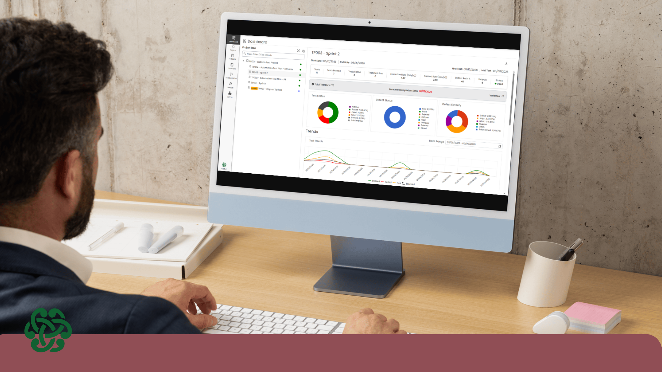 QAConnector Real-Time Reporting dashboard